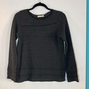 Luukaa Womens Size S Gray Knit Swing A-Line Pullover Sweater